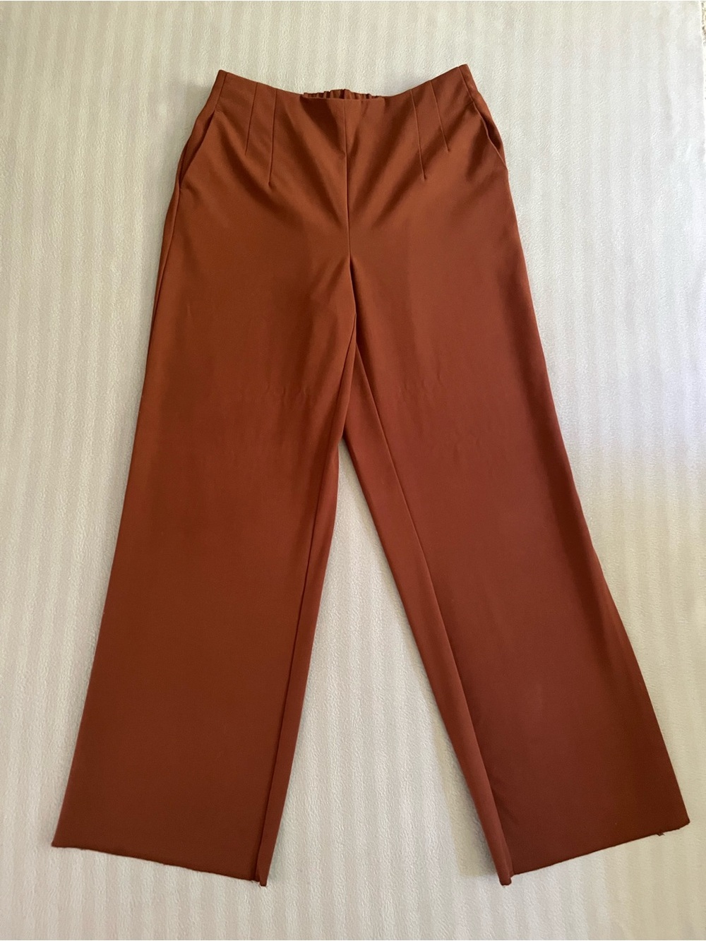 Nicole by Nicole Miller Wide-Leg Pants in Burnt Orange
